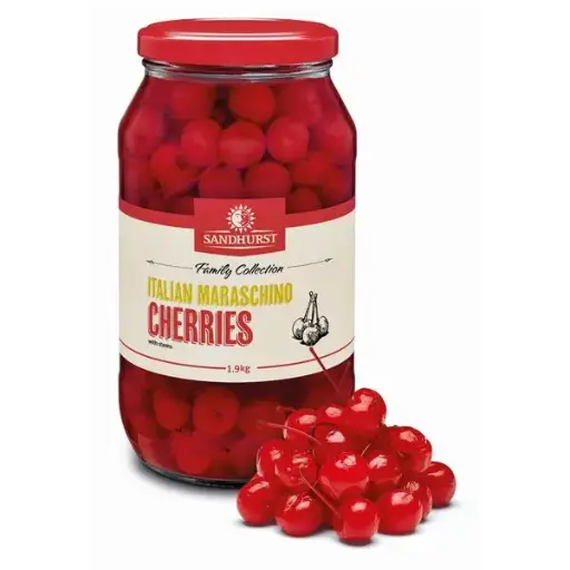  Marrachino Cherries Red Stem On 1.8kg 